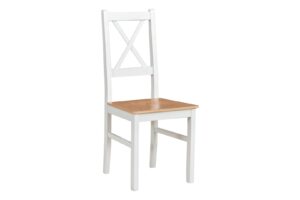 Krzesło z litego drewna bukowego z charakterystycznym oparciem w kształcie krzyżaka