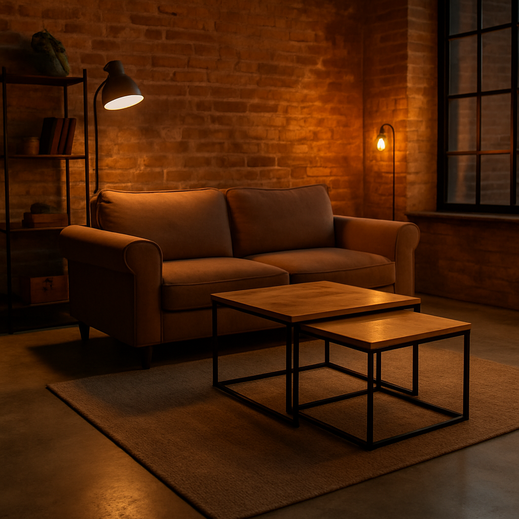 „Stolik kawowy 2w1 loftowy prostokątny w ciepłym wnętrzu” „Ława kawowa 2w1 w salonie loftowym – aranżacja wnętrza” „Zestaw stolików kawowych 2w1 loft – ciepłe loftowe wnętrze z drewnianym blatem i metalowymi nogami” „Stolik kawowy 2w1 loftowy prostokątny w ciepłym salonie, drewniany blat laminowany 16 mm, czarne metalowe nogi, aranżacja loftowa” „Ława kawowa 2w1 do salonu w stylu loftowym, prostokątne stoliki z laminowanym blatem i metalowym stelażem, ciepłe wnętrze” „Zestaw stolików kawowych 2w1 loft – prostokątne stoliki z drewnianym laminowanym blatem 16 mm i czarnymi metalowymi nogami, nowoczesna aranżacja w salonie”